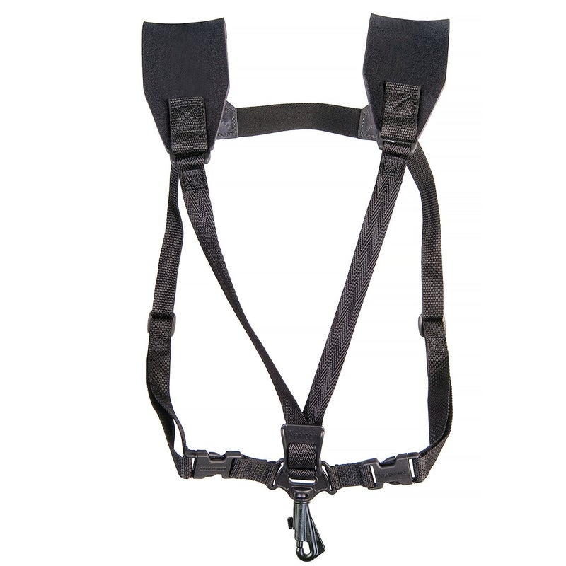 Neo Tech Neotech Soft Harness â€“ Padded Neoprene Saxophone Shoulder Harness with Swivel Hook | Adjustable, Comfortable Support â€“ Regular, Black, Made in USA - Image 1